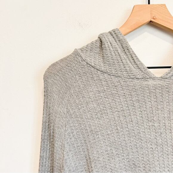 Chaser Waffle Knit Oversized Top Gray Size M - Picture 3 of 8